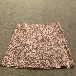 J Crew mini skirt in feminine print and pattern! Size 4 and never worn!